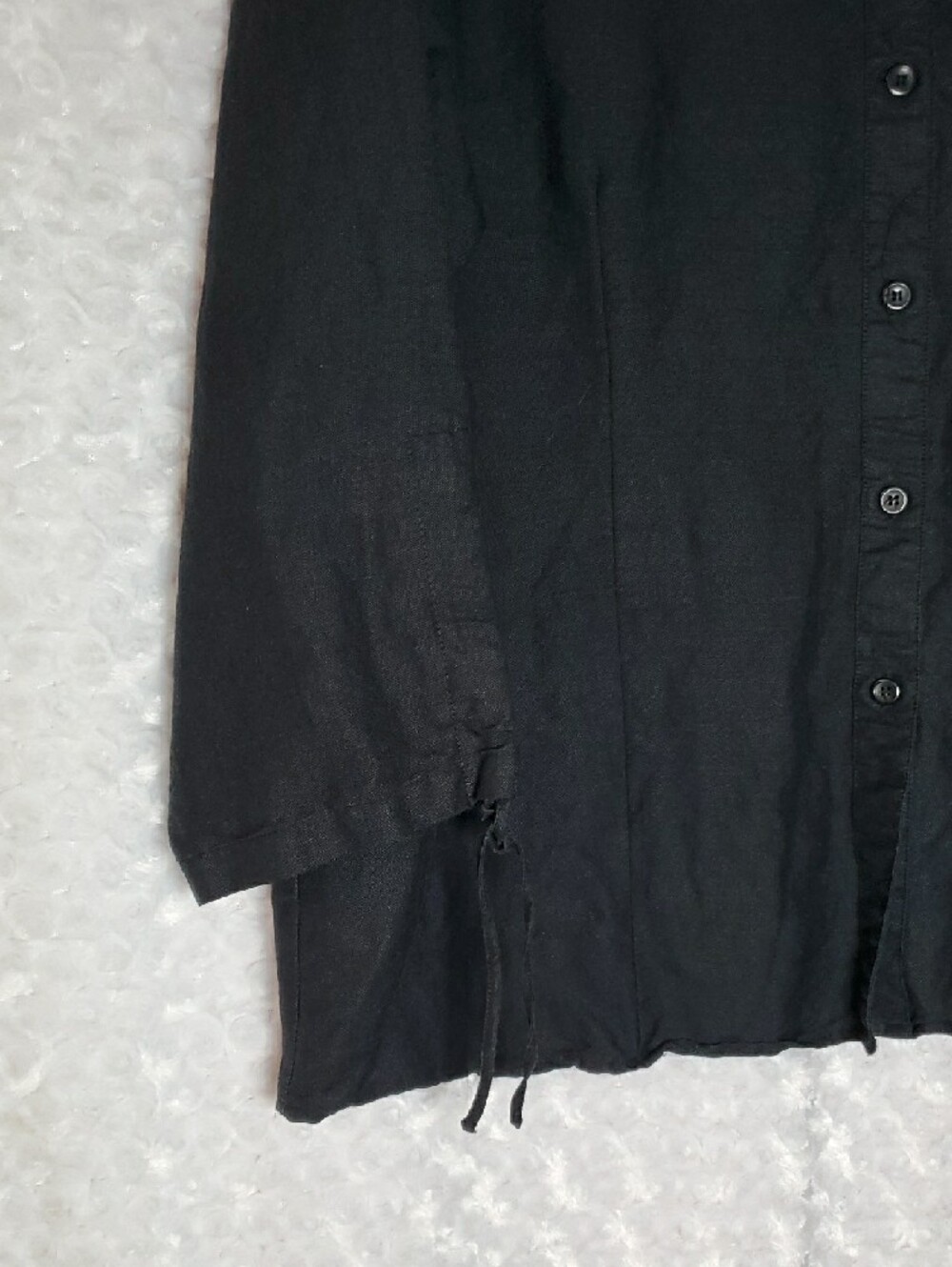 Vintage Ashley Stewart Black Casual Shirt and skirt Linen Blend size 18 - Picture 5 of 13